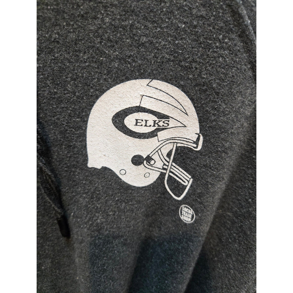 Centerville Elks Football Helmet Gray Pullover Hoodie Sweatshirt Size Xl