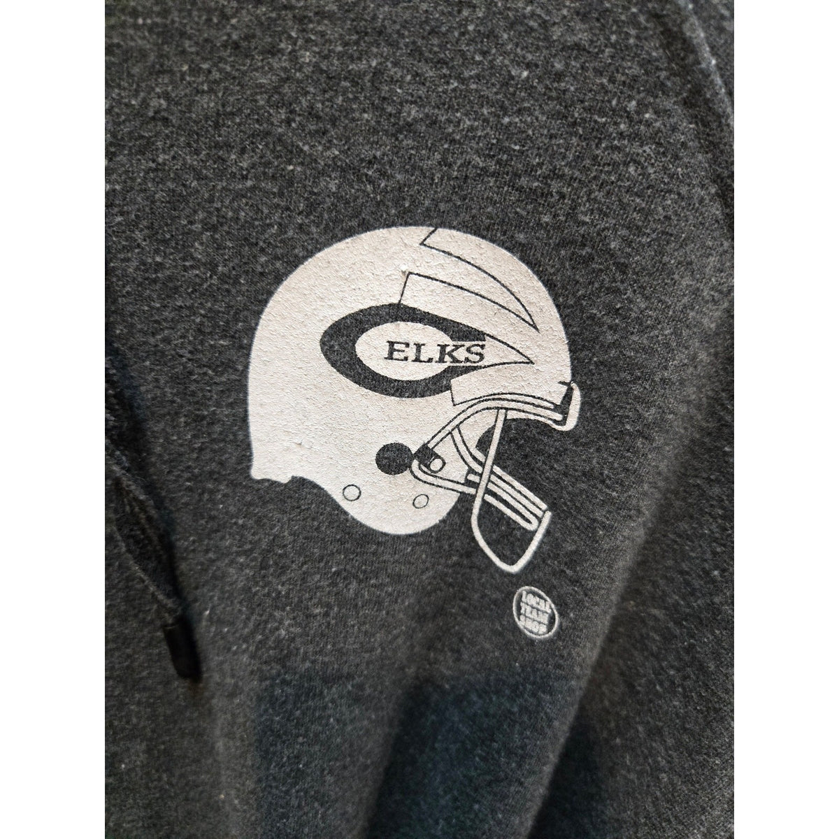 Centerville Elks Football Helmet Gray Pullover Hoodie Sweatshirt Size Xl