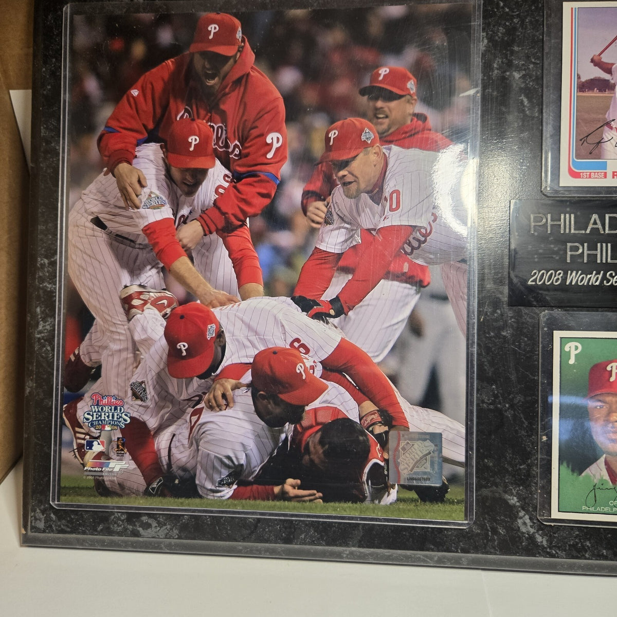 Philadelphia Phillies 2008 World Series Champions Commemorative Display with Aut