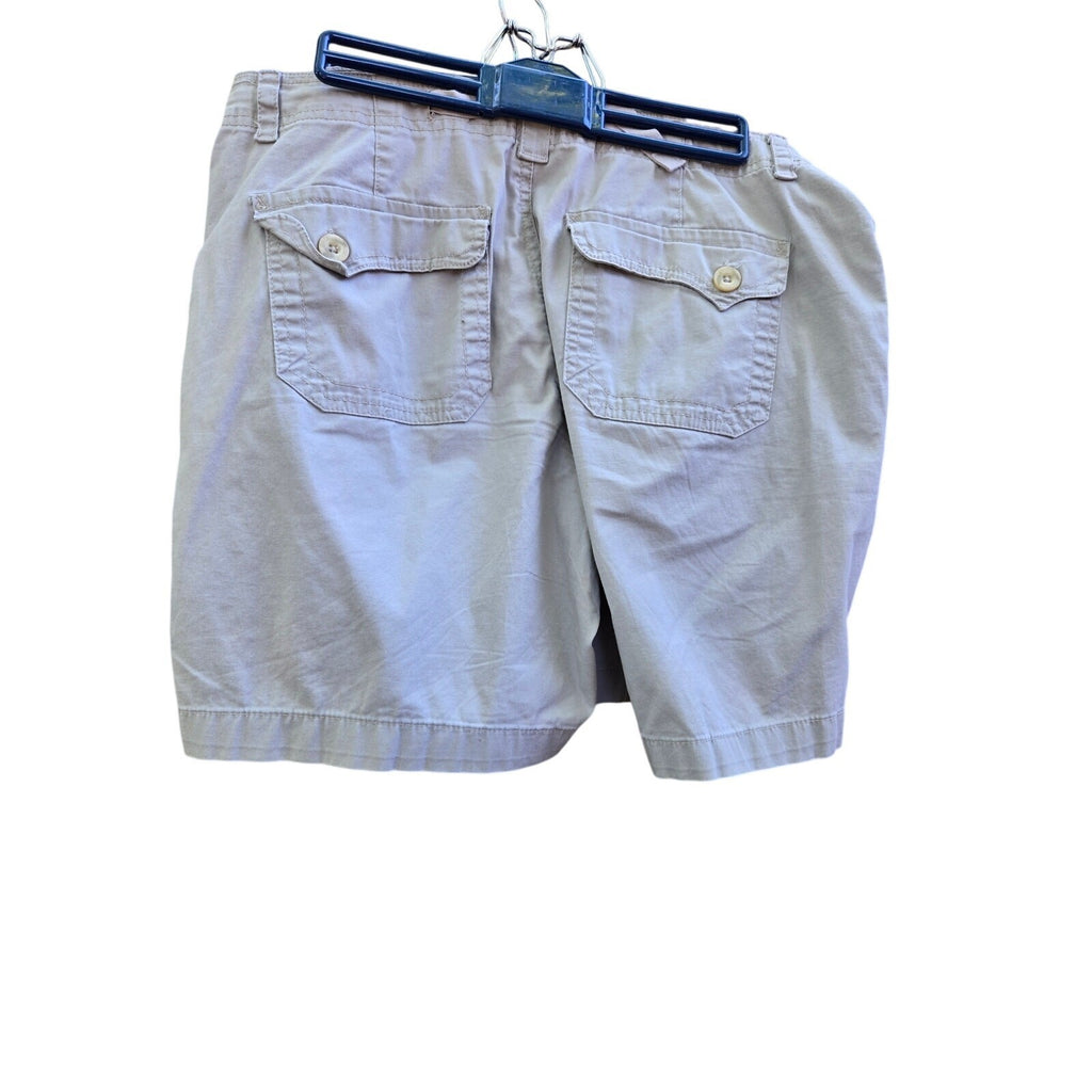 Gloria Vanderbilt Women's Beige Cargo Shorts, Relaxed Fit with Multiple Pockets,