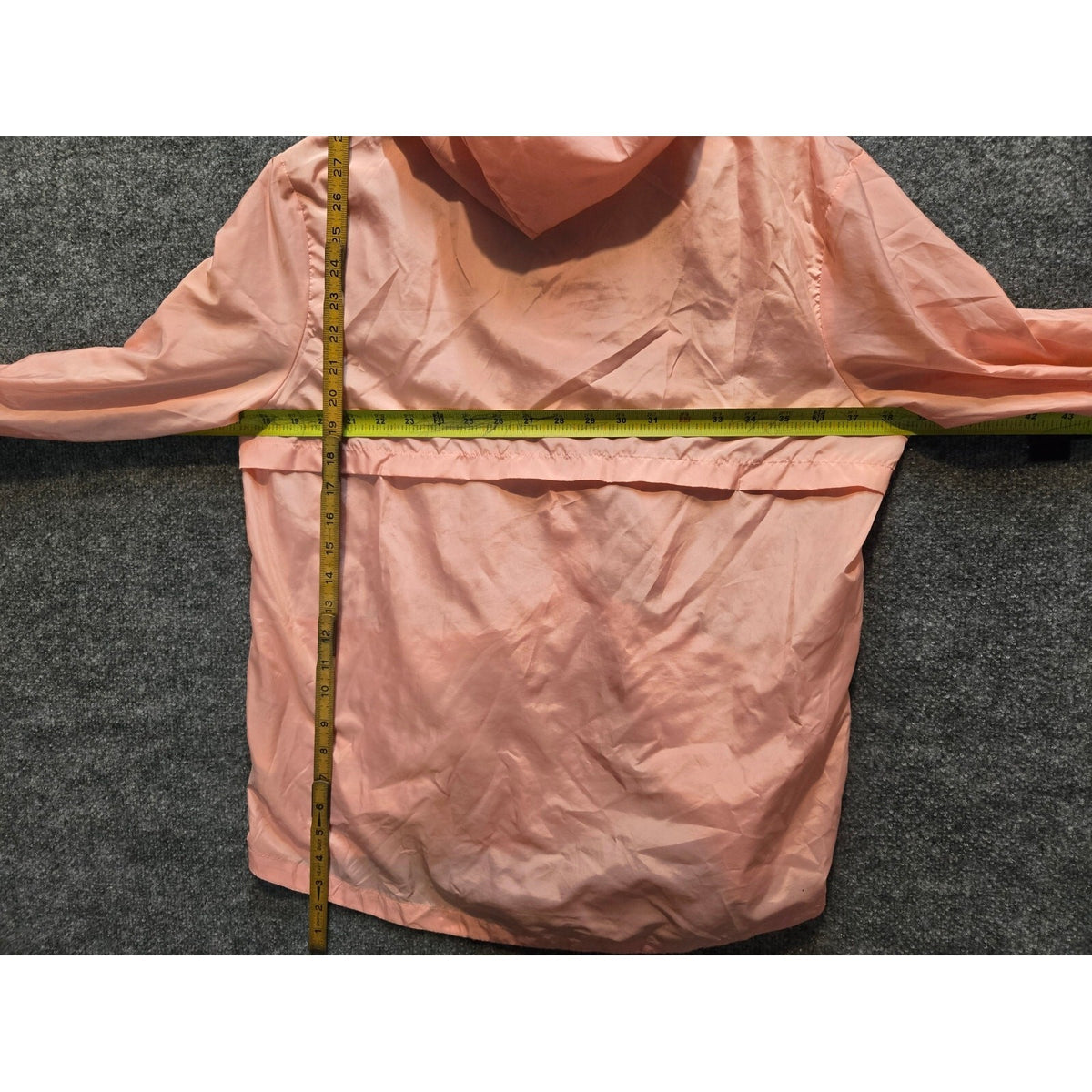 Puma Women's Lightweight Peach Coral Windbreaker Jacket with Hood, Size Large