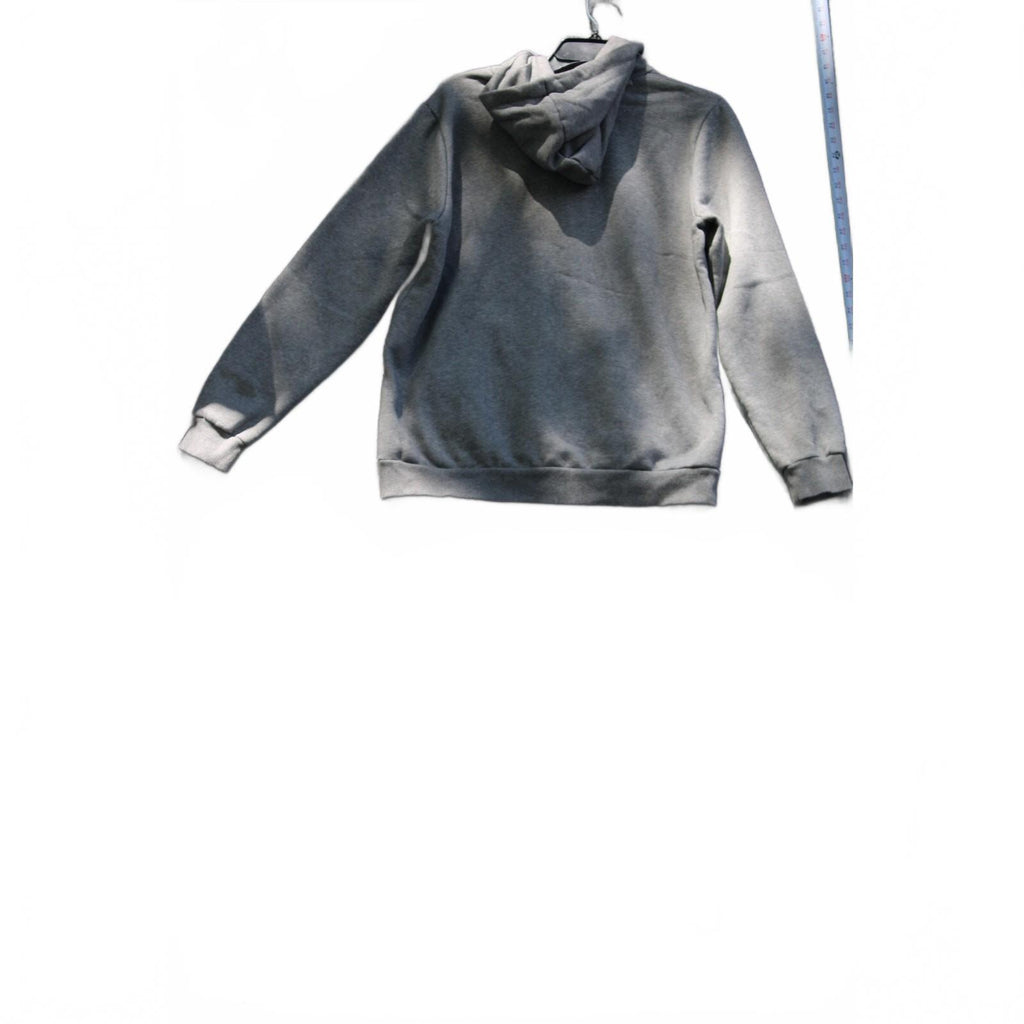Puma Men's Medium Gray Heather Logo Graphic Fleece Lined Pullover Hoodie