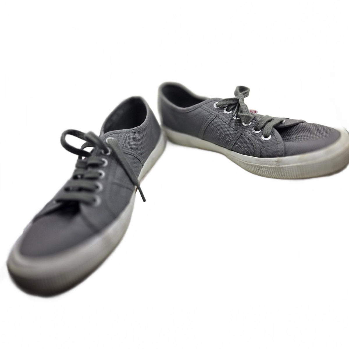 Superga 2750 Cotu Classic Gray Canvas Sneakers Women's US 8 EU 41 Good Condition