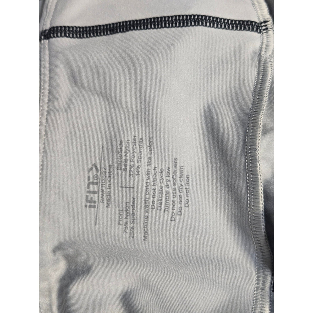 iFit Womens Gray Black ColorBlock HIGH-Waist Athletic Leggings Size XL