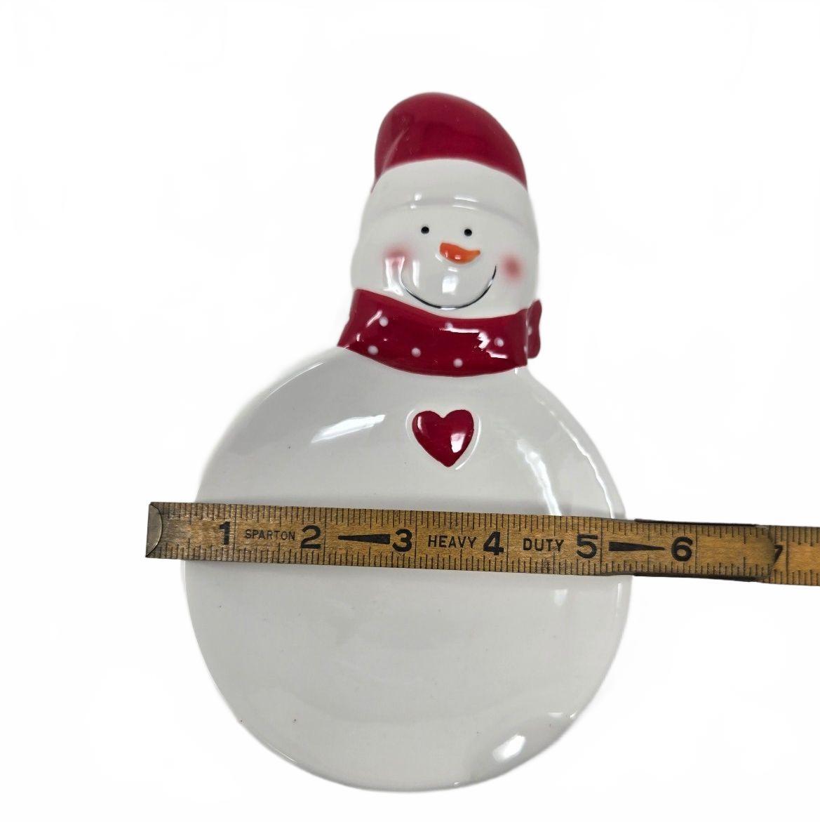 Snowman Glass Serving Plate