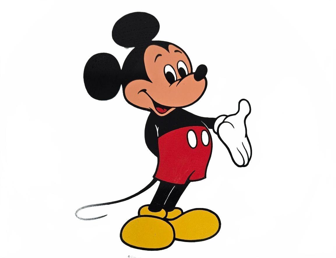 Vintage Round Metal Mickey Mouse Souvenir Serving Tray 1970s