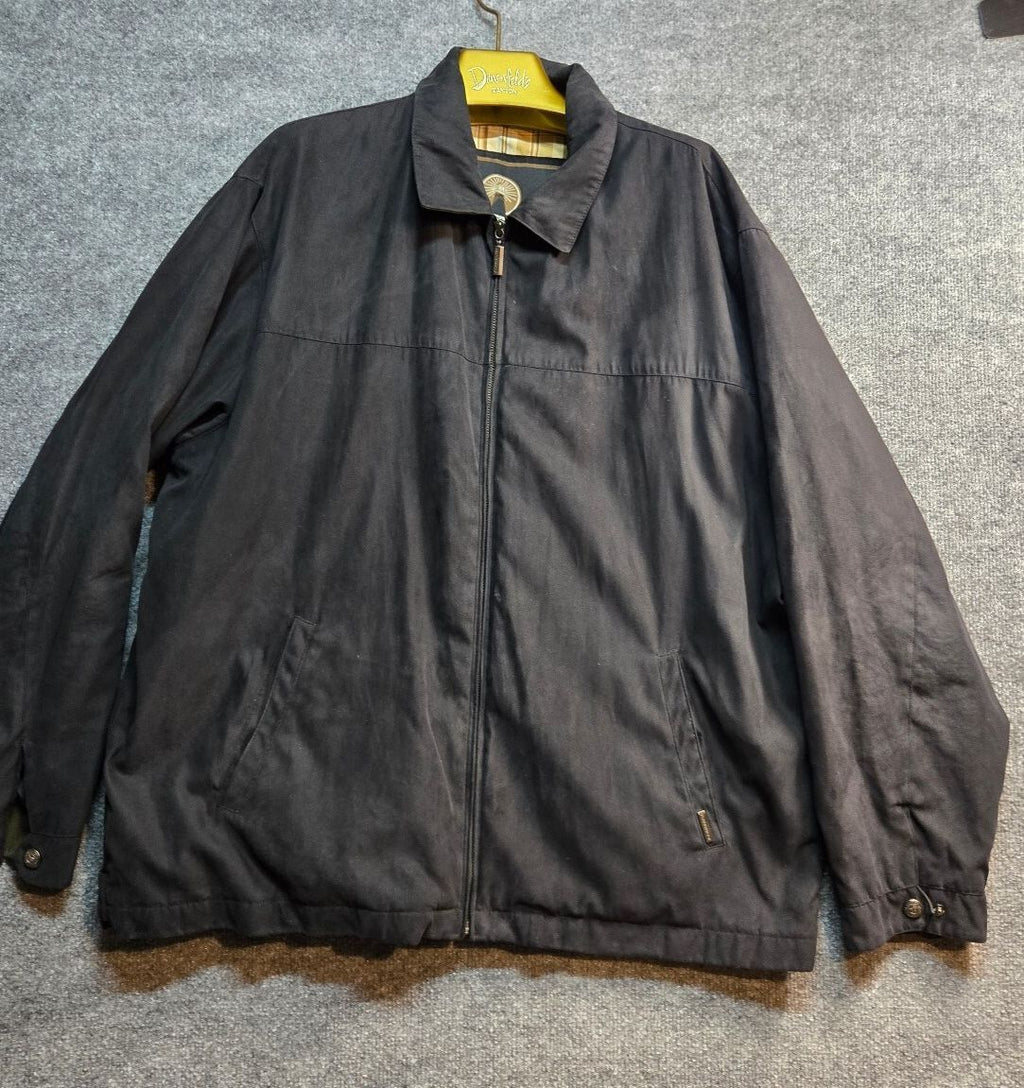Black Men's WeatherProof  with Classic Plaid Lining, Full Zip, XXL