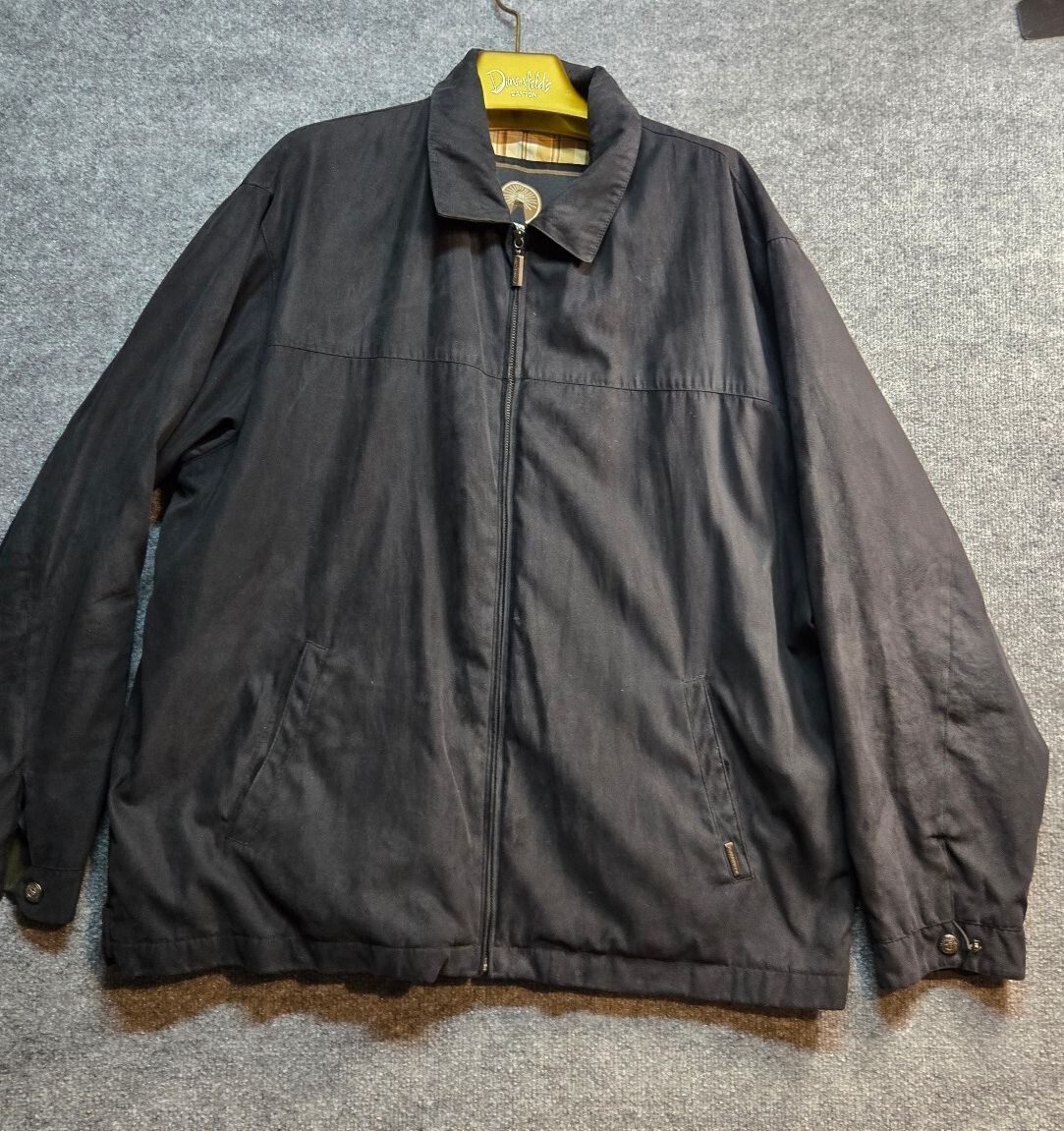 Black Men's WeatherProof  with Classic Plaid Lining, Full Zip, XXL