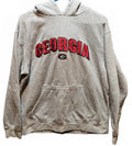 NCAA Georgia Bulldogs Embroidered Spell Out Heather Gray Pullover Hoodie size LG