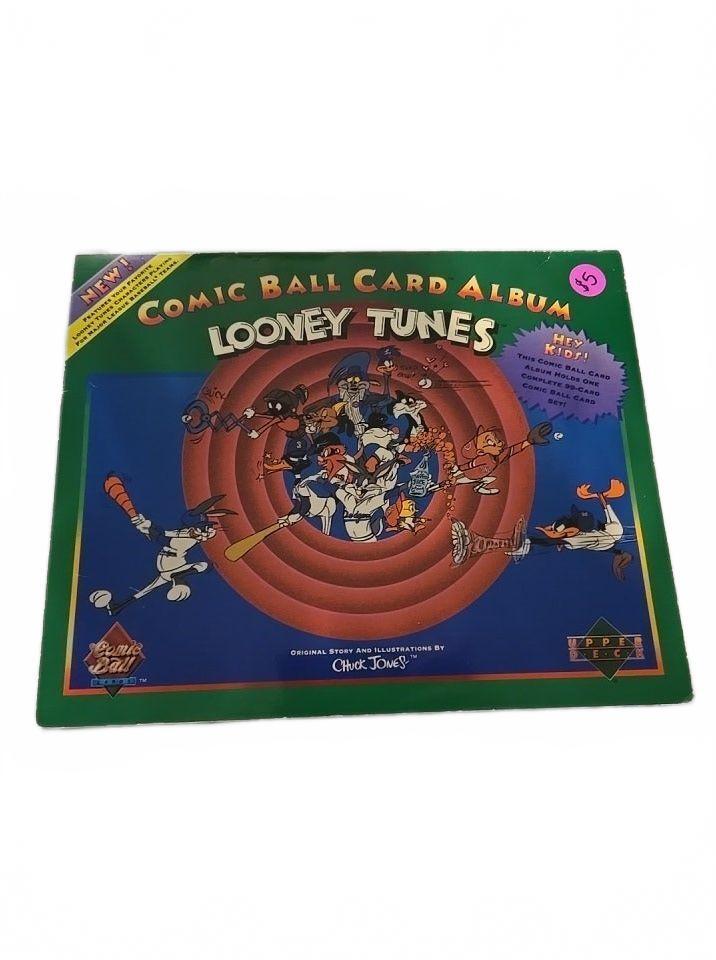 Vintage 1990 Upper Deck Looney Tunes Comic Ball Series 1 Green Card Album
