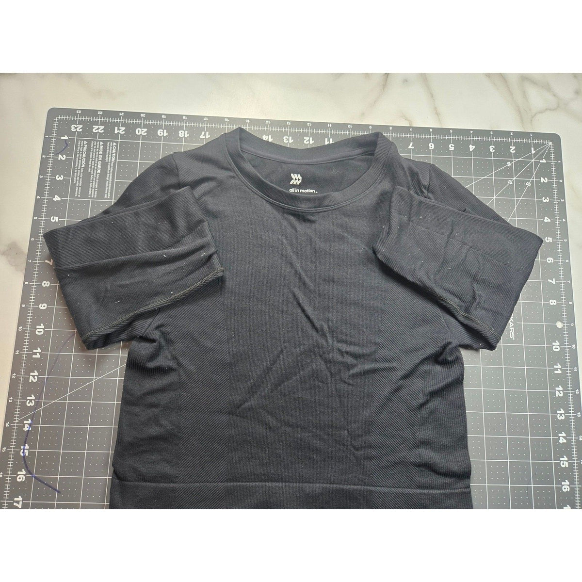 All In Motion Black Half-Sleeve Active Top, Size M, Very Good Condition