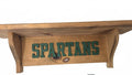 Michigan State Spartans wooden wall shelf