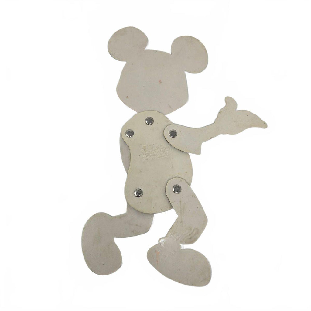 1970s/1980's Articulated Jointed Mickey Mouse Flat Platic Pocket Puppet/Toy 1501