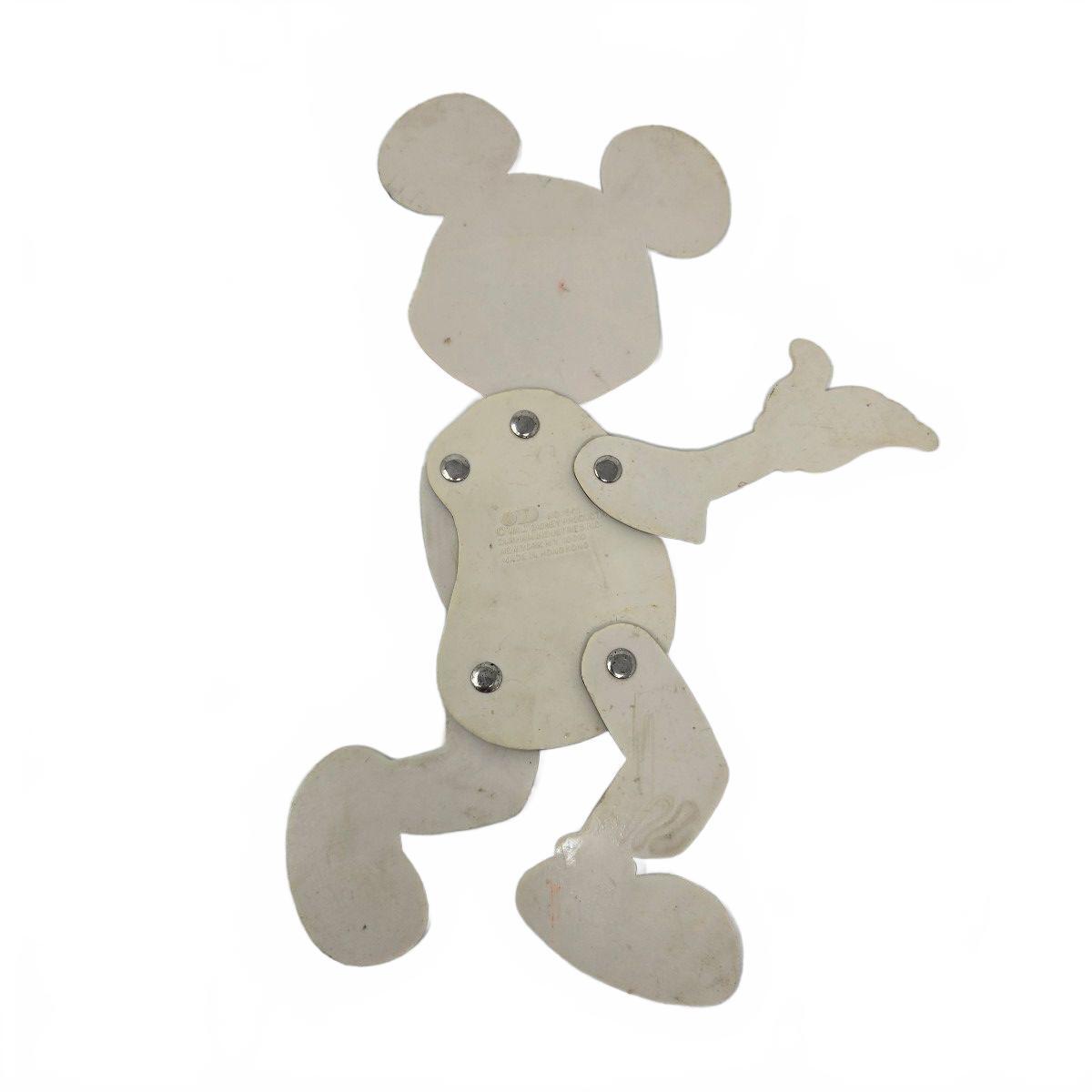 1970s/1980's Articulated Jointed Mickey Mouse Flat Platic Pocket Puppet/Toy 1501
