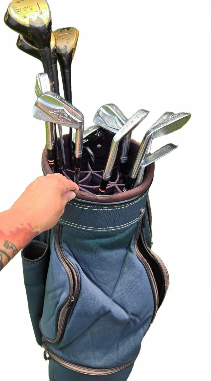 Vintage Complete Golf Club Set & Bag - Spalding Tour Edition Irons & Persimmon