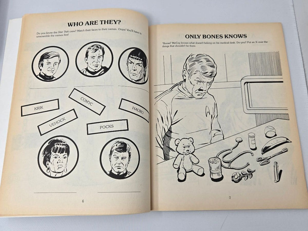 Vintage 1986 The Star Trek Puzzle Book Wanderer Books Peter Lerangis 20th Anniversary