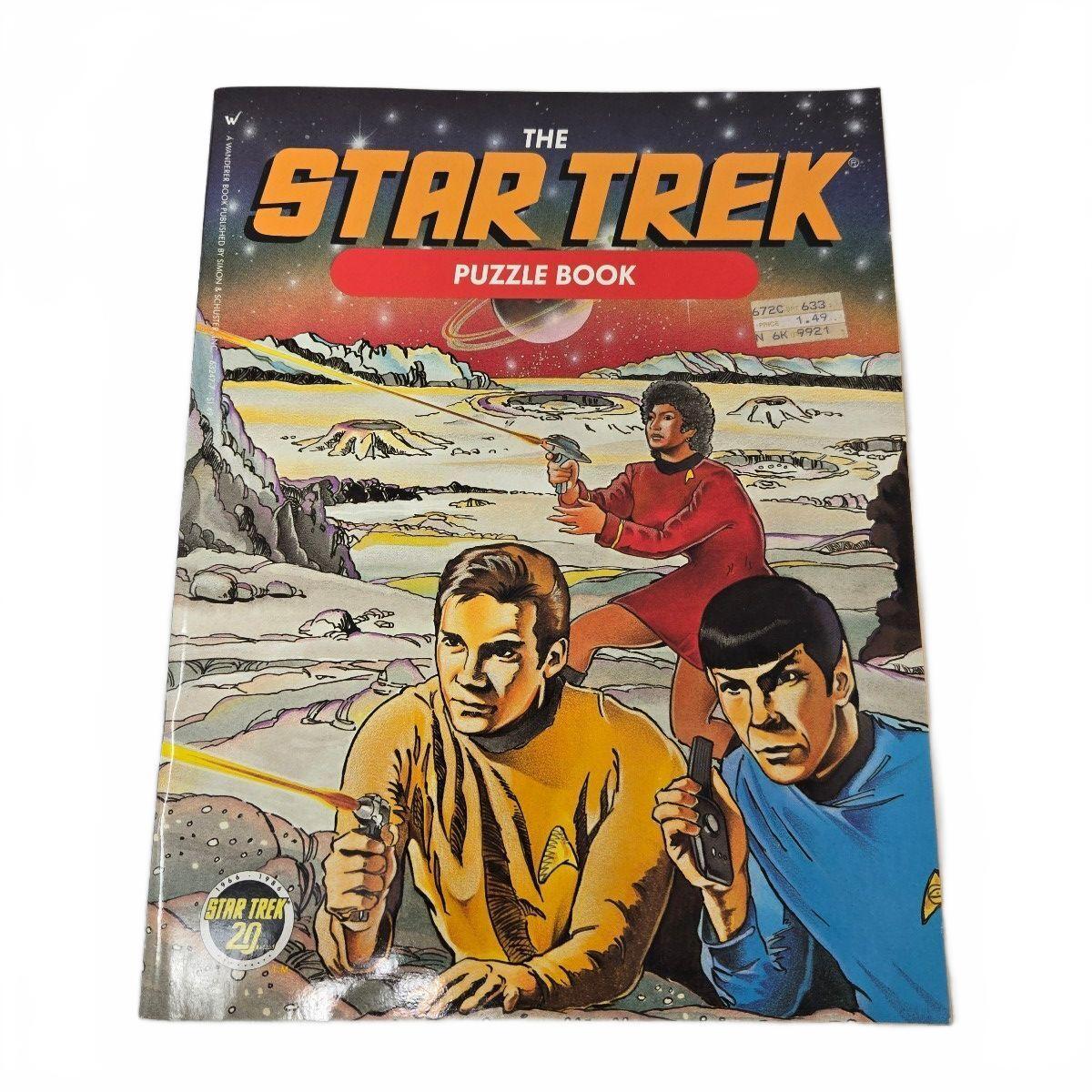 Vintage 1986 The Star Trek Puzzle Book Peter Lerangis 20th Anniversary Unused