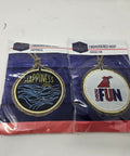 Creativity at Sea Embroidered Hoop Kits - Happiness and Choose Fun