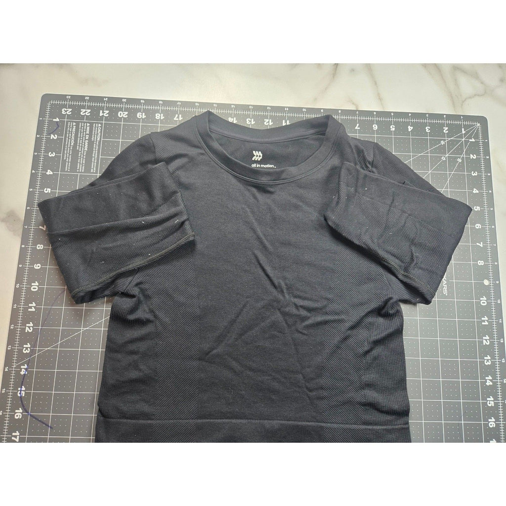 All In Motion Black Half-Sleeve Active Top, Size M, Very Good Condition
