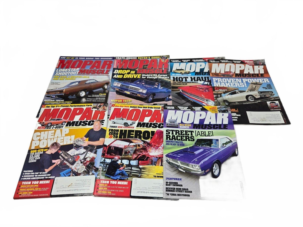 Lot of 7 Mopar Muscle Magazines Classic Car Enthusiast Collection