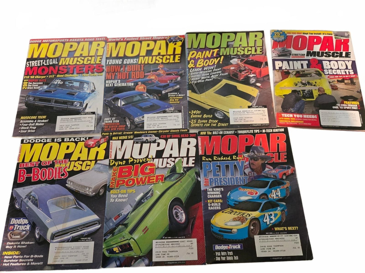 Mopar Muscle Magazines Lot of 10 Issues December 2000 - Vintage Car Enthusiast