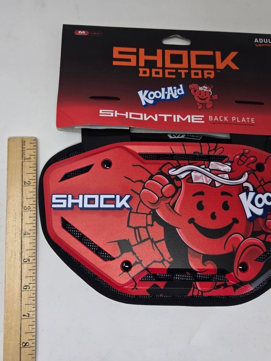 Shock Doctor Showtime Kool-Aid Football Back Plate Pad Cherry Adult Red New