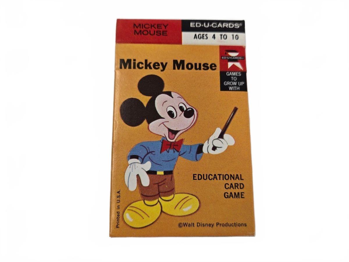 1970s Mickey Mouse Educational Numbers Card Game Part of "Games To Grow With"