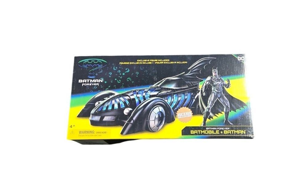 Spin Master DC Retro Collection Batman Forever Batmobile and Batman Figure Set -