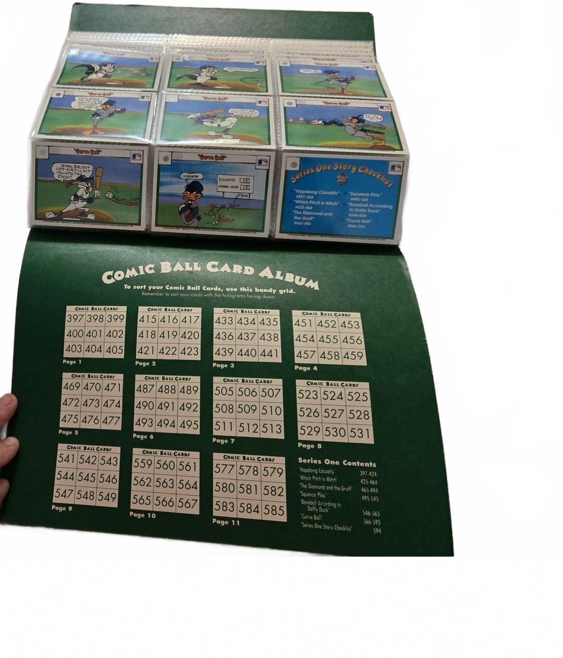 Vintage 1990 Upper Deck Looney Tunes Comic Ball Series 1 Green Card Album