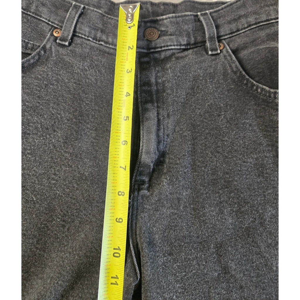 Lee Women's Relaxed Straight Leg Dark Wash Black Denim Jeans - Size Measured, VG