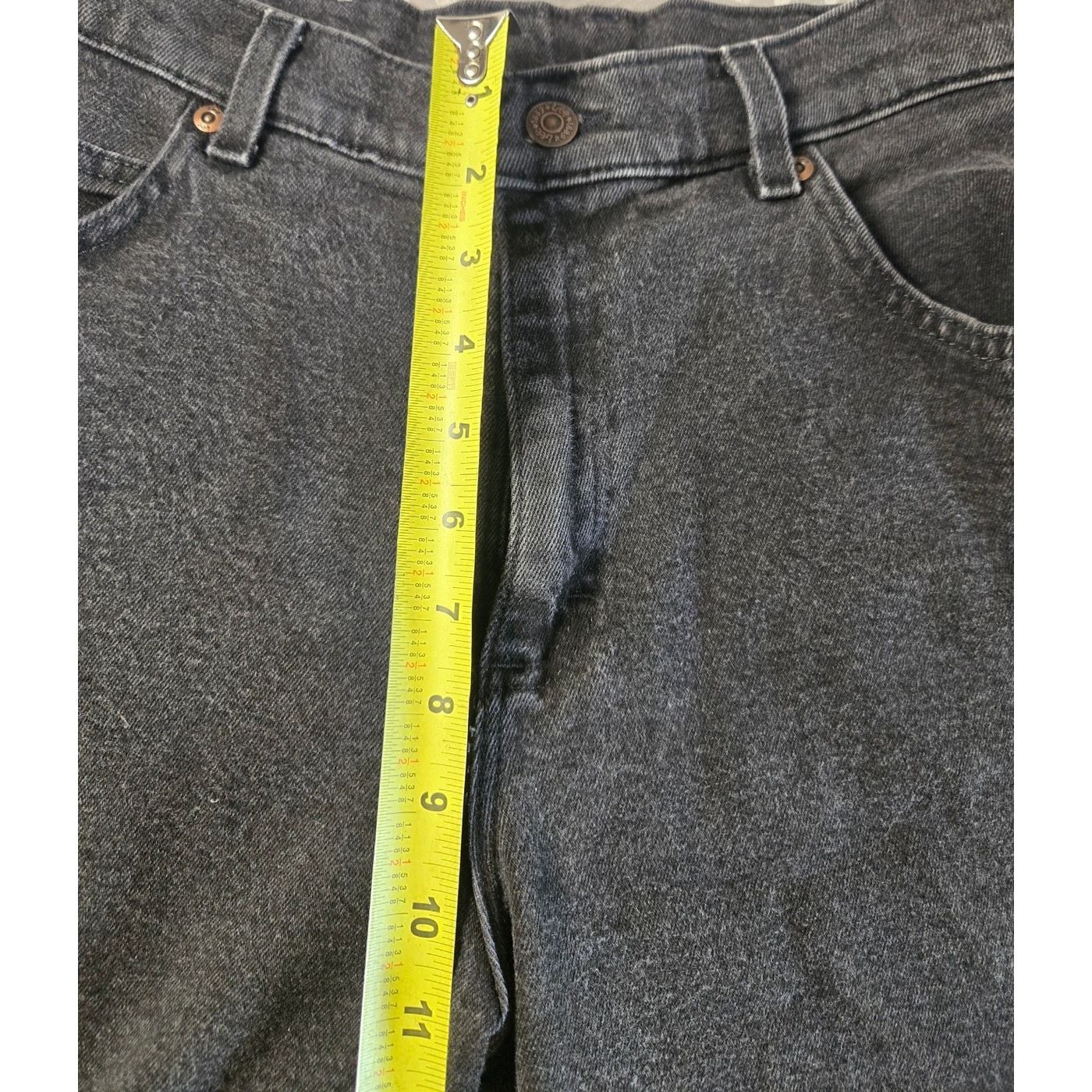 Lee Women's Relaxed Straight Leg Dark Wash Black Denim Jeans - Size Measured, VG