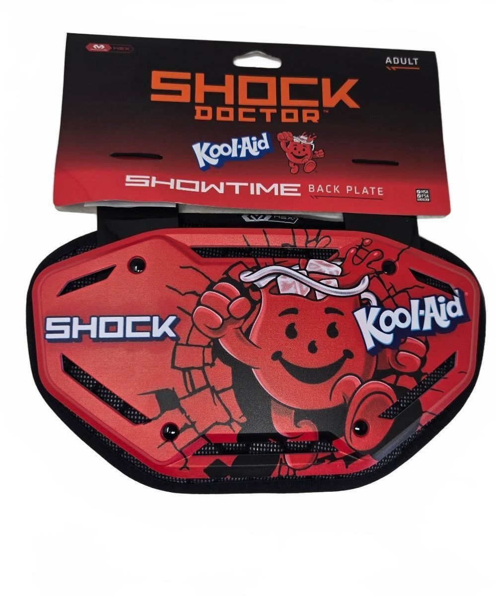 Shock Doctor Showtime Kool-Aid Football Back Plate Pad Cherry Adult Red New