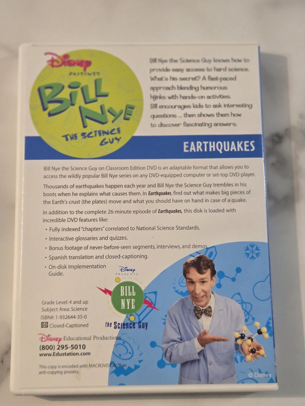 Disney Bill Nye the Science Guy DVD Earthquakes