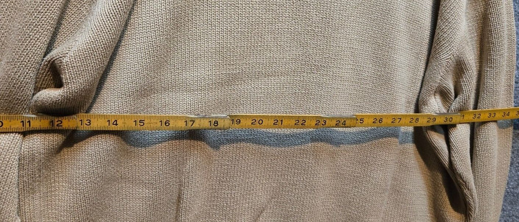 Vintage 90s Polo Ralph Lauren Beige Cotton Crewneck Sweater XL