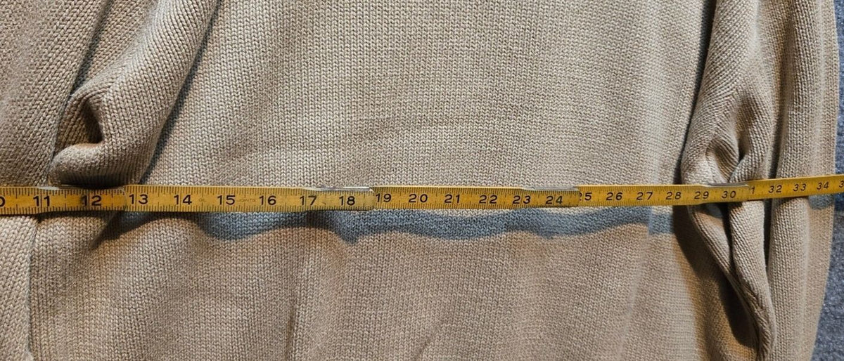 Vintage 90s Polo Ralph Lauren Beige Cotton Crewneck Sweater XL
