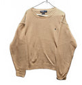 Vintage Polo Ralph Lauren Men's XL Beige Cotton Sweater