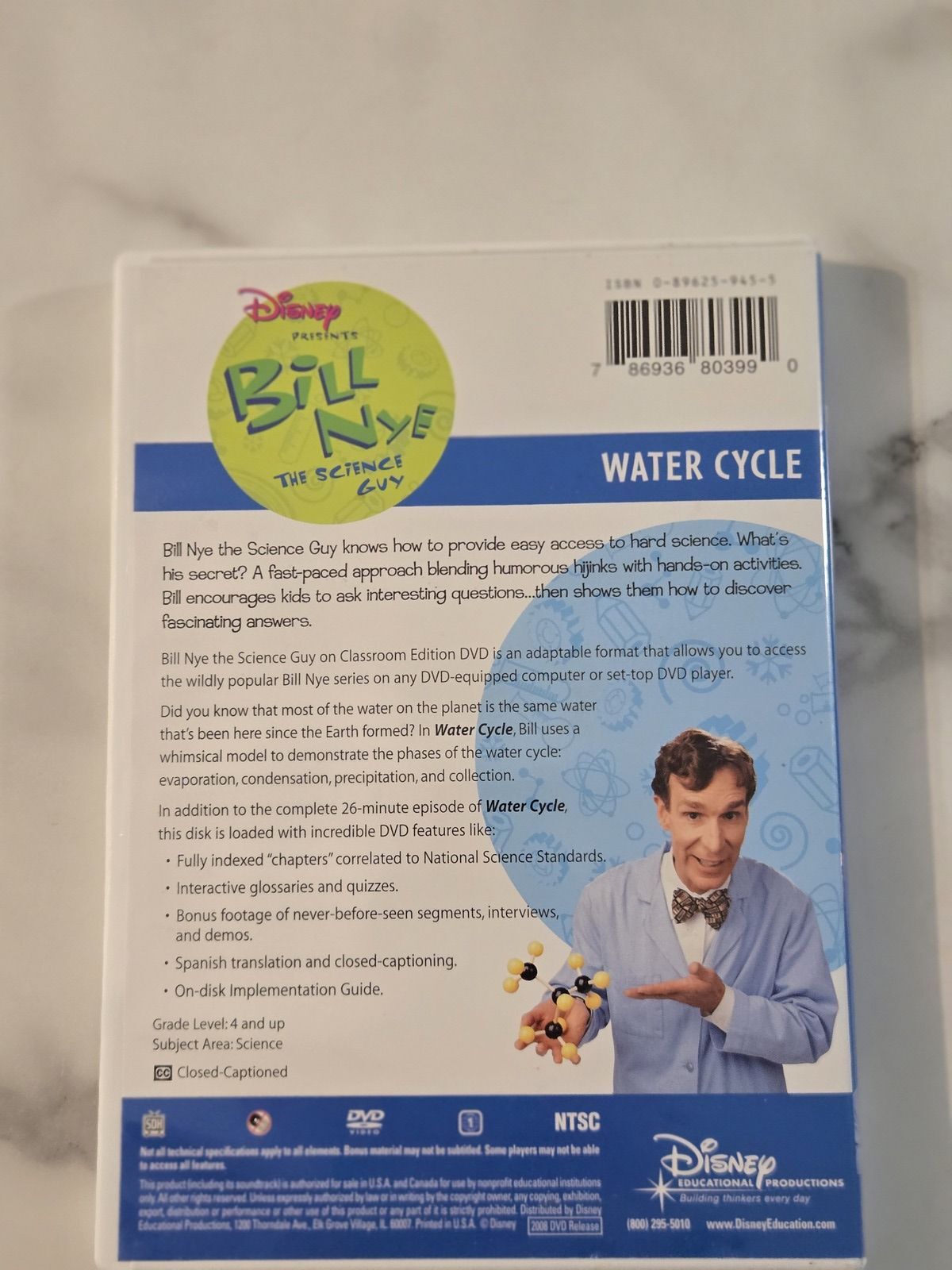 Disney Billy the Scientific Guy DVD Water Cycle