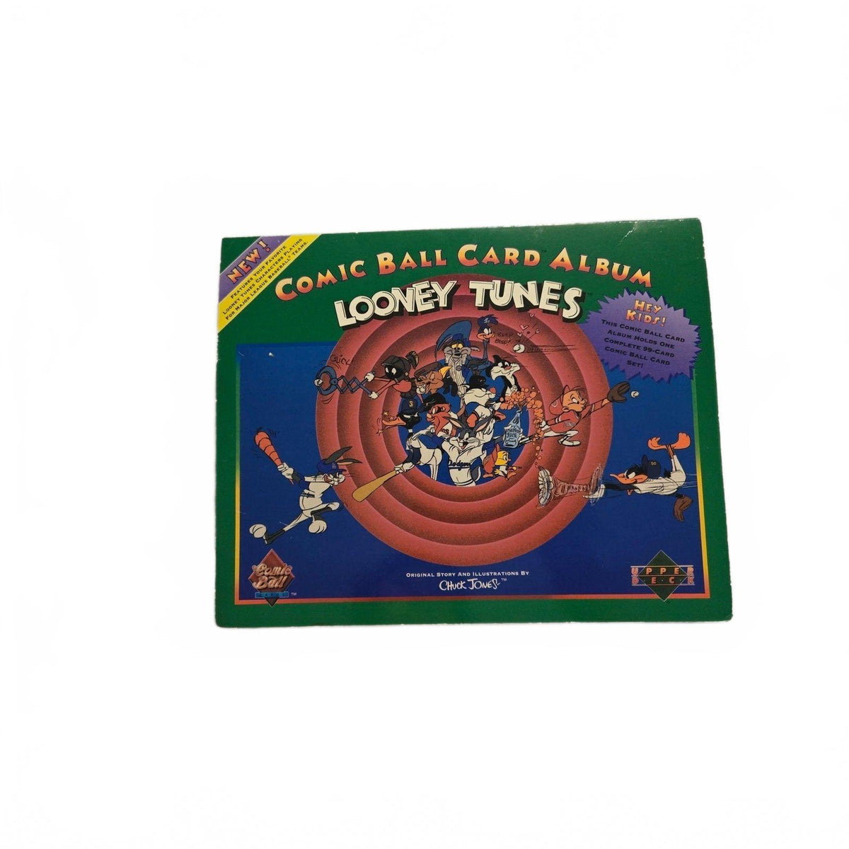 Vintage 1990 Upper Deck Looney Tunes Comic Ball Series 1 Green Card Album
