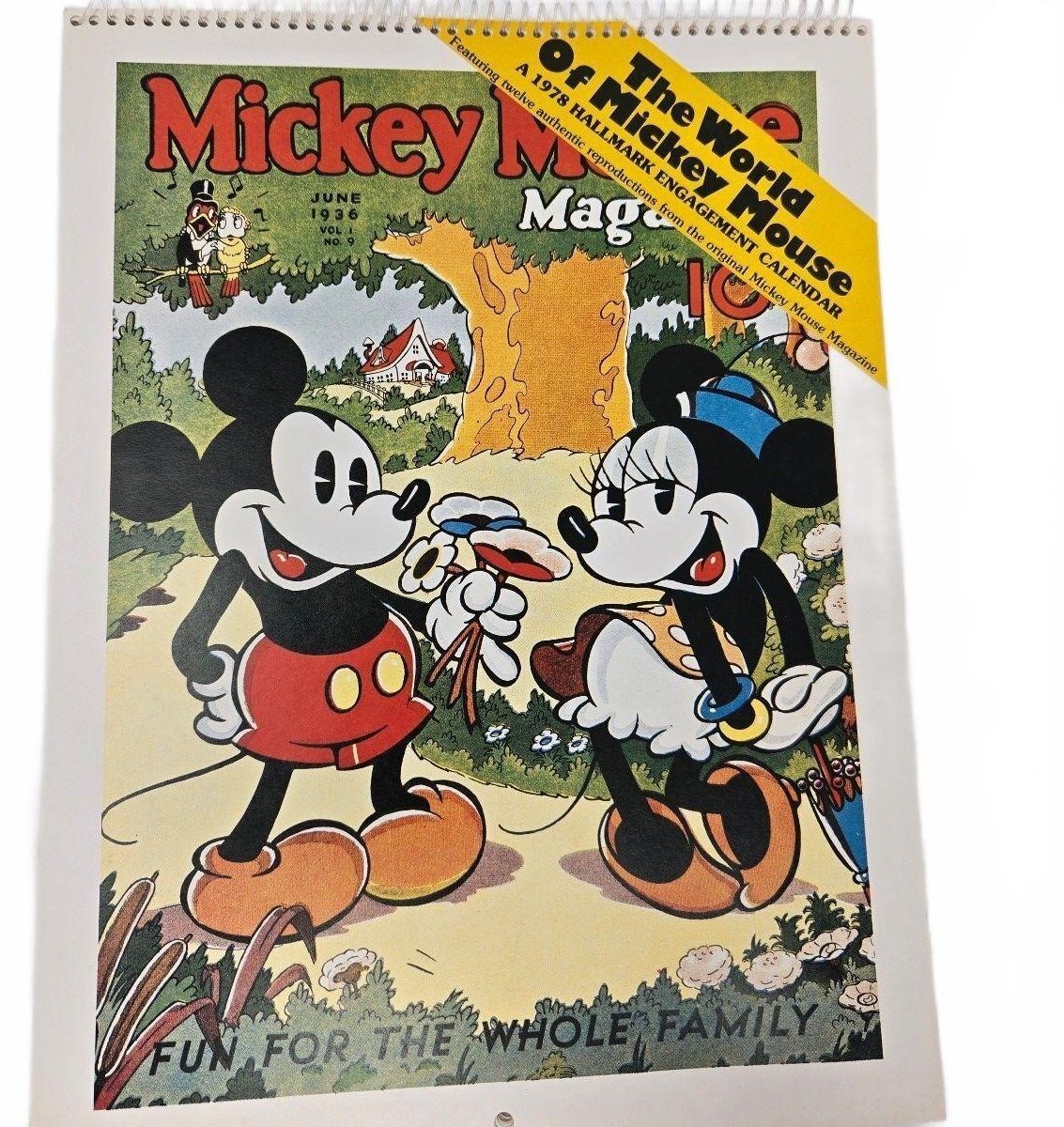 Vintage 1978 Disney The World Of Mickey Mouse Hallmark Engagement Calendar