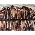 N Touch Women Size PL Brown Black Bohemian Top Swing Shirt Blouse Cami Tank