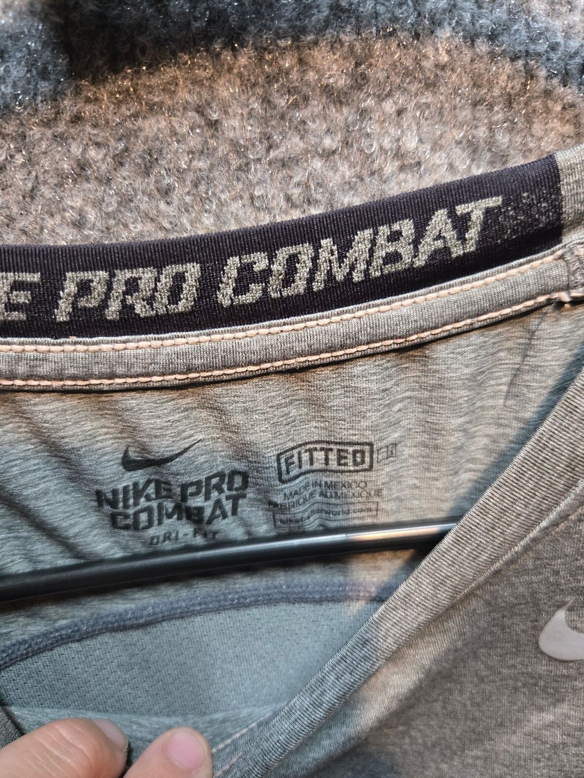 Nike Pro Combat Boys Sleeveless Compression Shirt Youth Gray Dri-Fit Tank
