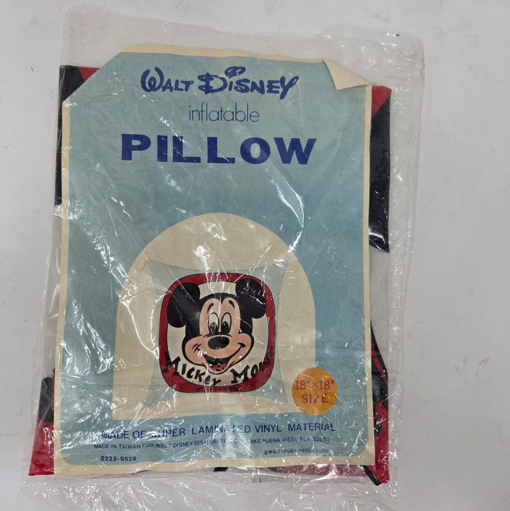 Vintage Walt Disney Inflatable Mickey Mouse Pillow 18x18