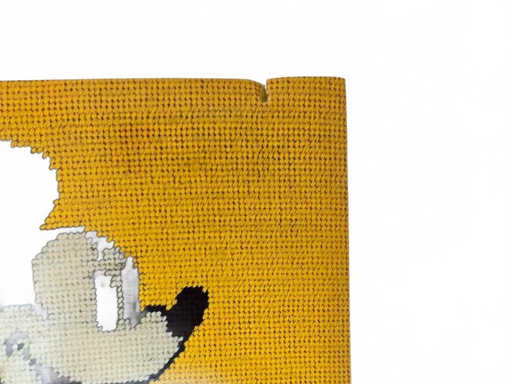 Vintage Walt Disney Mickey Mouse School Pocket Folder Yellow Portfolio Retro 80s