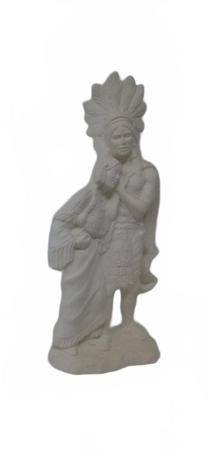 Ready 2 Paint Provincial Bisque Hiawatha's Wedding Statue Native American