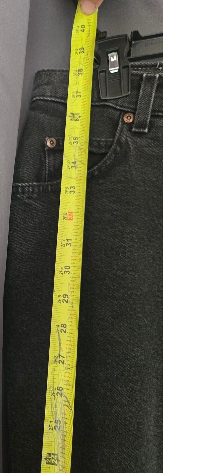 Lee Women's Relaxed Straight Leg Dark Wash Black Denim Jeans - Size Measured, VG