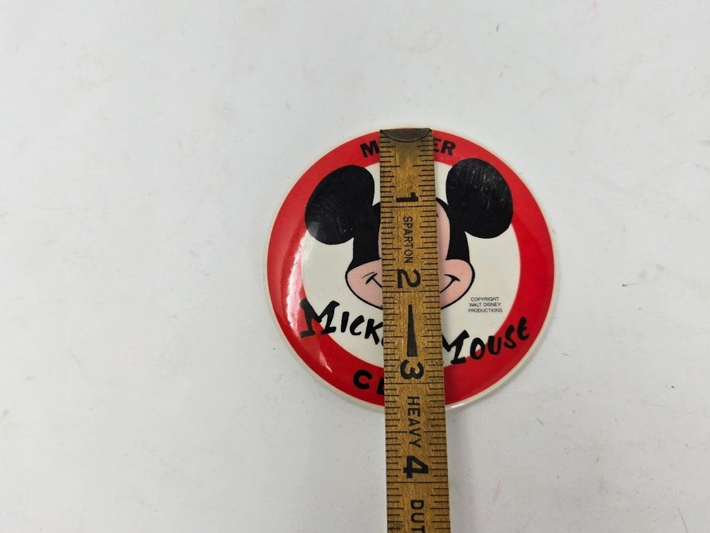 Vintage 1950s Mickey Mouse Club 3.5" Member Pin Button Walt Disney Production