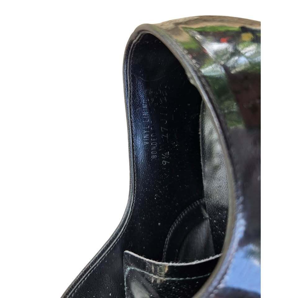 Vito Rufolo Men's Black Patent Leather Formal Tuxedo Oxford Dress Shoes 9.5