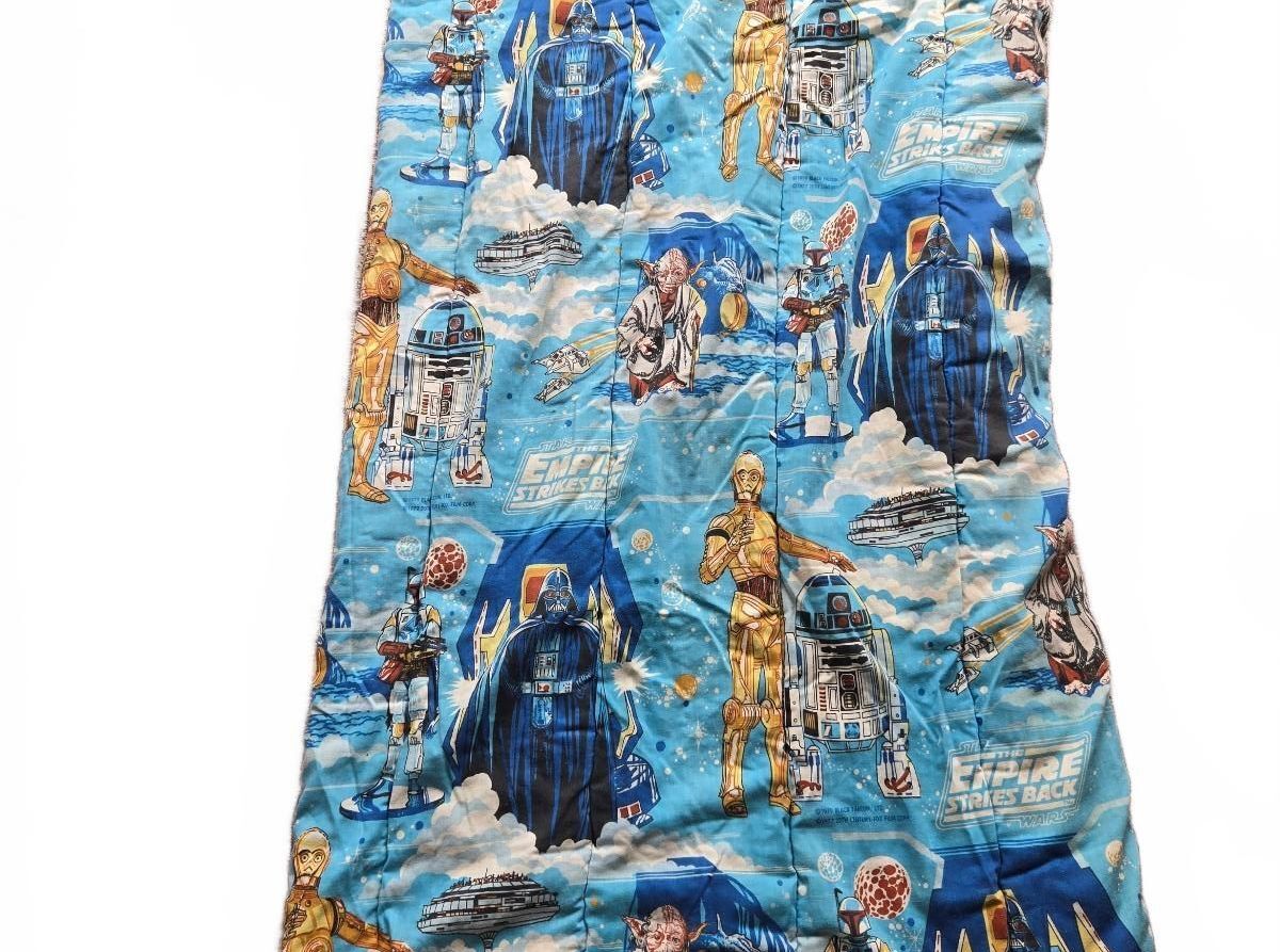 Vintage 1980 Star Wars Empire Strikes Back Sleeping Bag Boba Fett R2-D2 Black