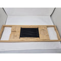 Monsun Bamboo Bathtub Caddy Tray with Book Holder and Wine Glass Slot