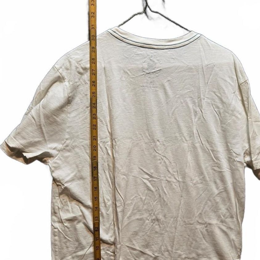 Lucky Brand Dirty Jacks Sour Mash Whiskey Graphic Tee Off White Cream Large
